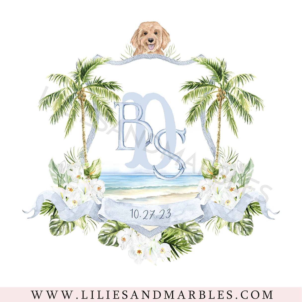 Custom Wedding Crest, Watercolor Wedding Crest, Personalized Wedding Crest, Custom Wedding Logo, Wedding Logo Monogram, 4-min