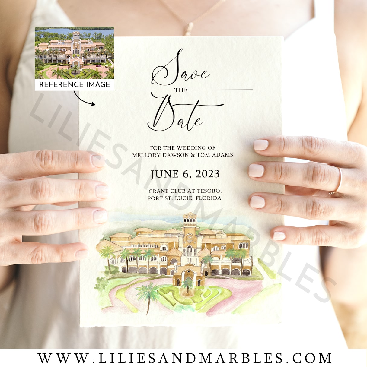 watercolor venue save the date, custom save the date with with wedding venue, custom save the date, watercolor save the date, (10)