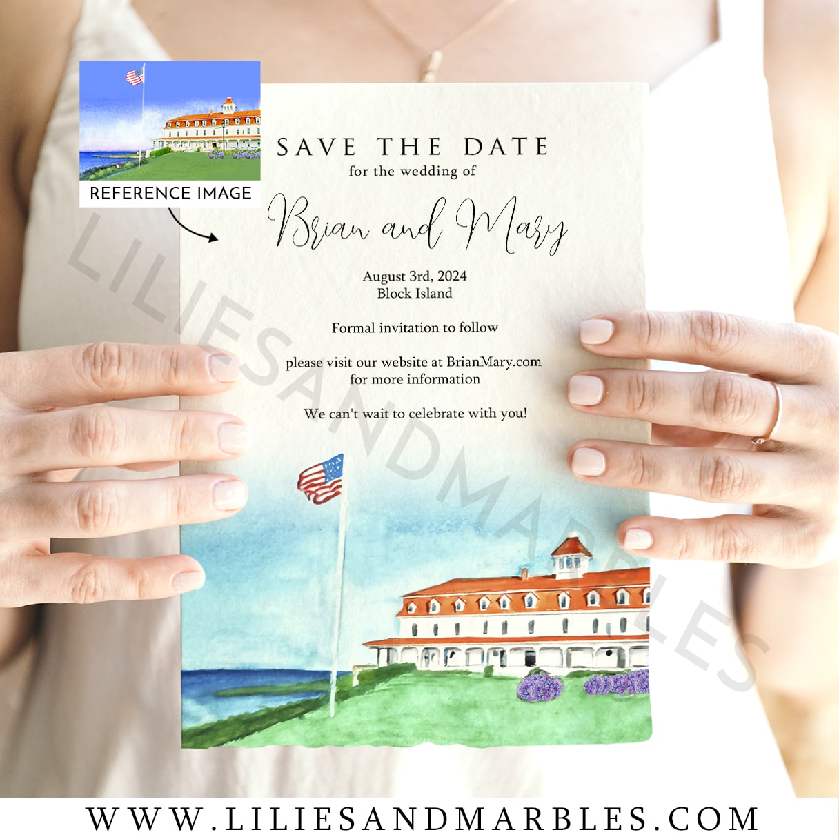watercolor venue save the date, custom save the date with with wedding venue, custom save the date, watercolor save the date, (10)