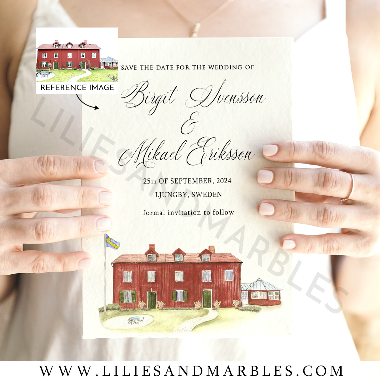 watercolor venue save the date, custom save the date with with wedding venue, custom save the date, watercolor save the date, (10)