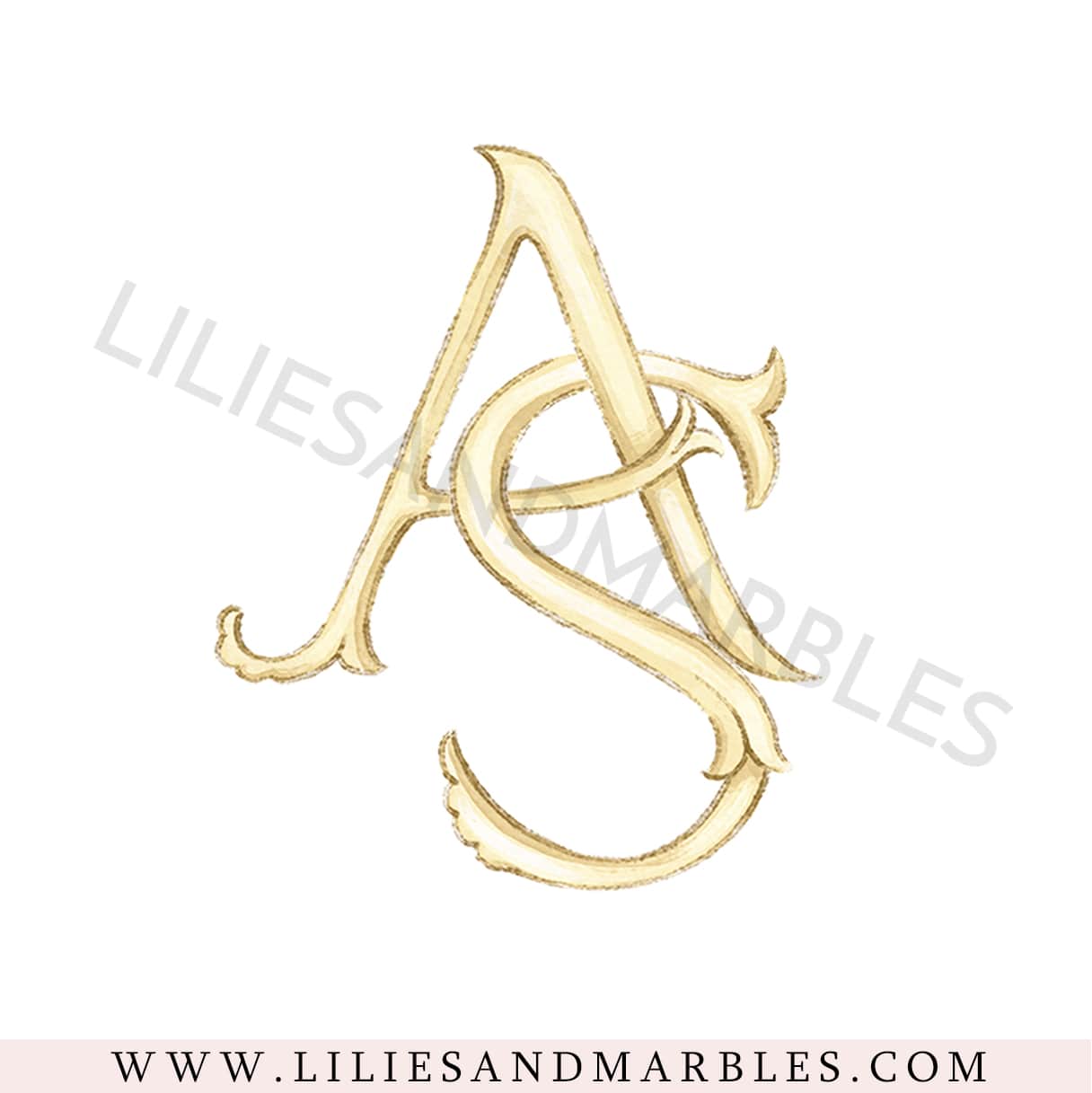 wedding-monogram-watercolor-custom-watercolor-monogram-wedding-logo- (1)