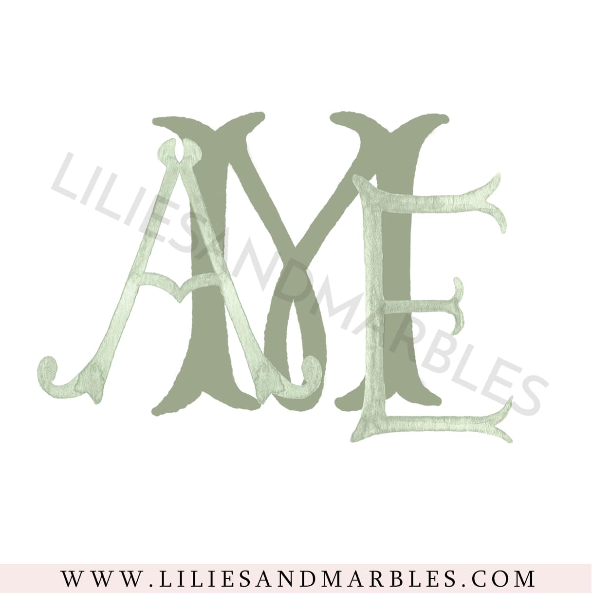 wedding-monogram-watercolor-custom-watercolor-monogram-wedding-logo- (1)